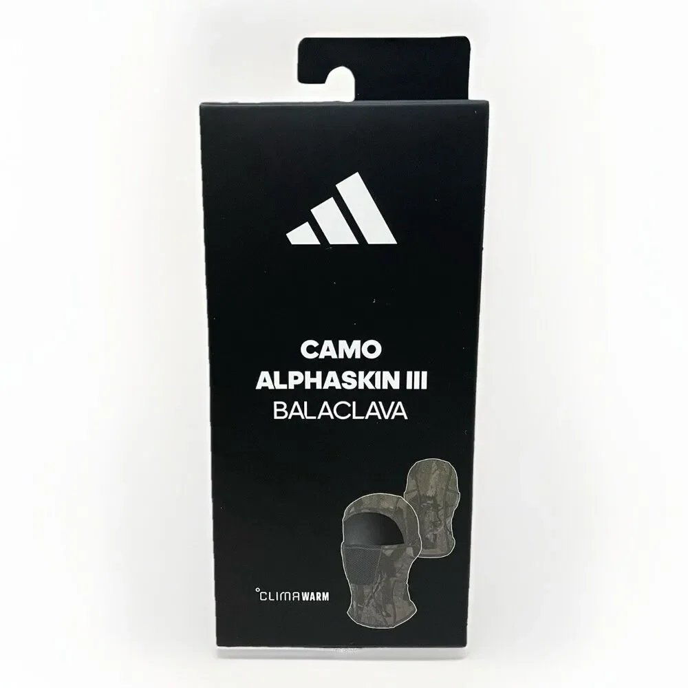 Adidas Alphaskin III 3 Balaclava Tree Camo Hood Reflective Ski Mask Climawarm